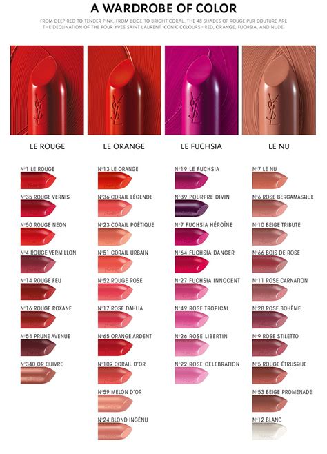 ysl slim lipstick nr 22|ysl lipstick color chart.